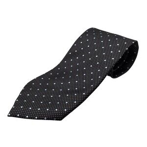 Henry Jacobson Silk Tie, Black & Light Blue, Made in Italy, Like New